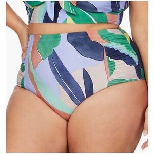 Artesands Bikini Briefs Womens Plus 20 Botticelli High Waist Swim Bottoms Ruched